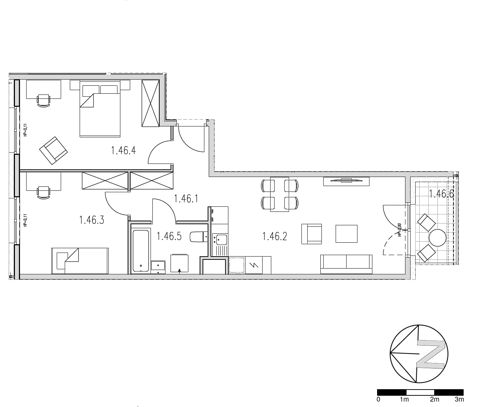 Plan 3 pok. 63m²