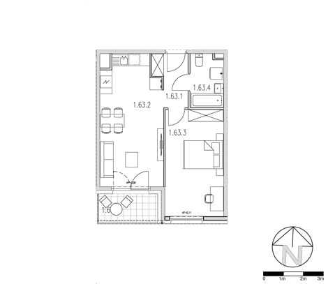 Plan 2 pok. 44m²