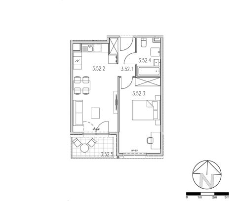Plan 2 pok. 43m²