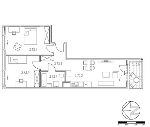 Plan 3 pok. 60m²