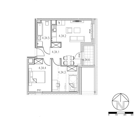 Plan 3 pok. 47m²