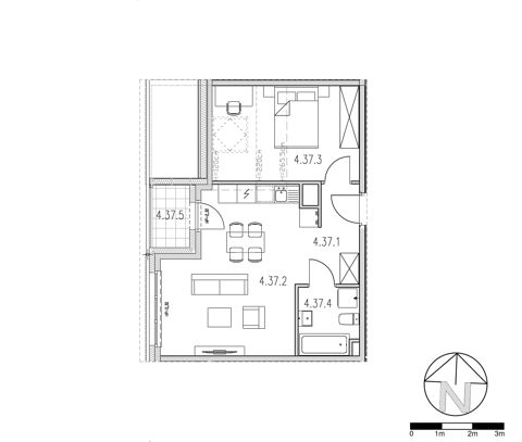 Plan 2 pok. 42m²