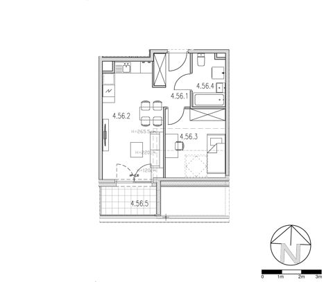Plan 2 pok. 33m²