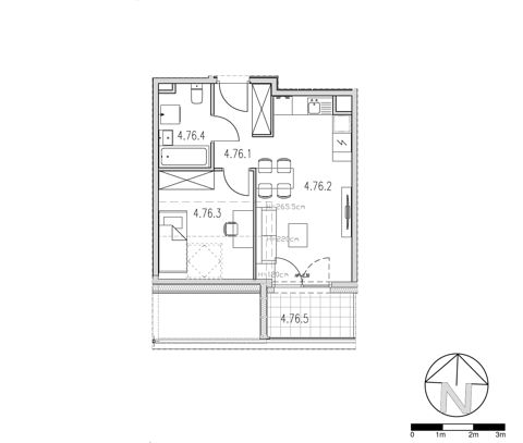 Plan 2 pok. 33m²