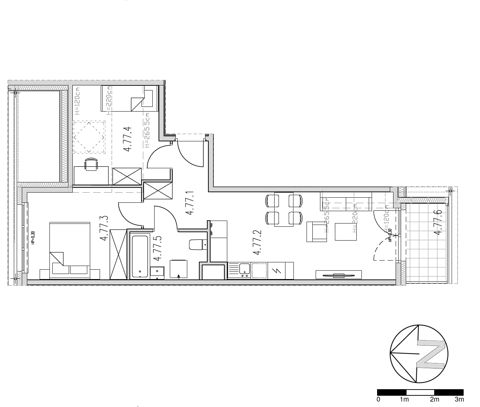 Plan 3 pok. 48m²