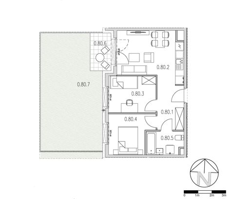 Plan 3 pok. 44m²