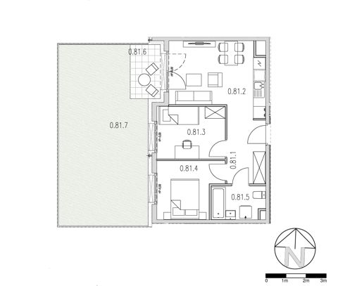 Plan 3 pok. 44m²