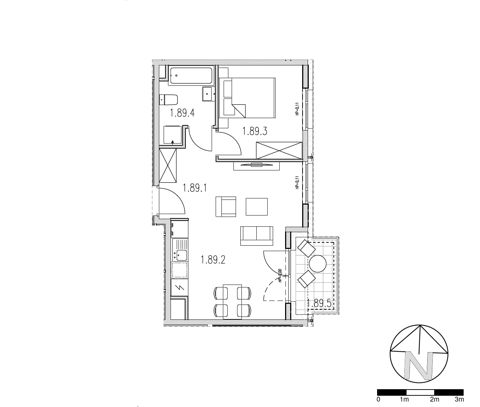 Plan 2 pok. 39m²