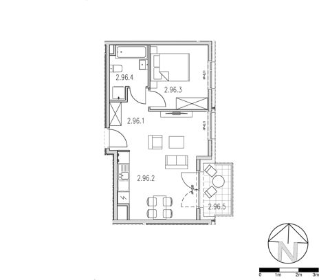 Plan 2 pok. 39m²