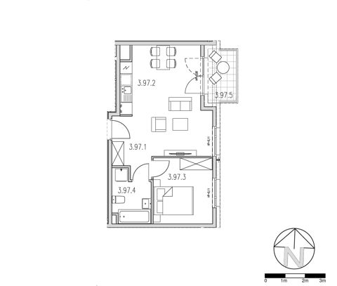 Plan 2 pok. 39m²