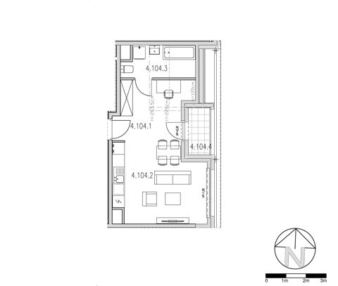 Plan 1 pok. 31m²
