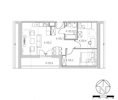 Plan 3 pok. 46m²