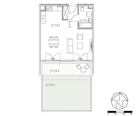 Plan 1 pok. 40m²