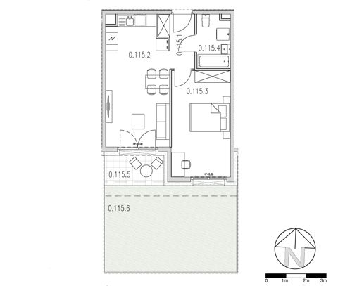 Plan 2 pok. 43m²