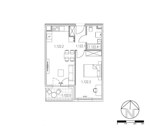 Plan 2 pok. 44m²
