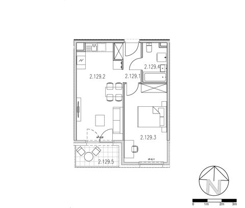 Plan 2 pok. 44m²