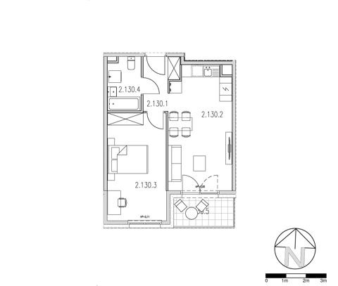 Plan 2 pok. 43m²