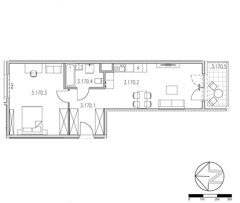 Plan 2 pok. 53m²