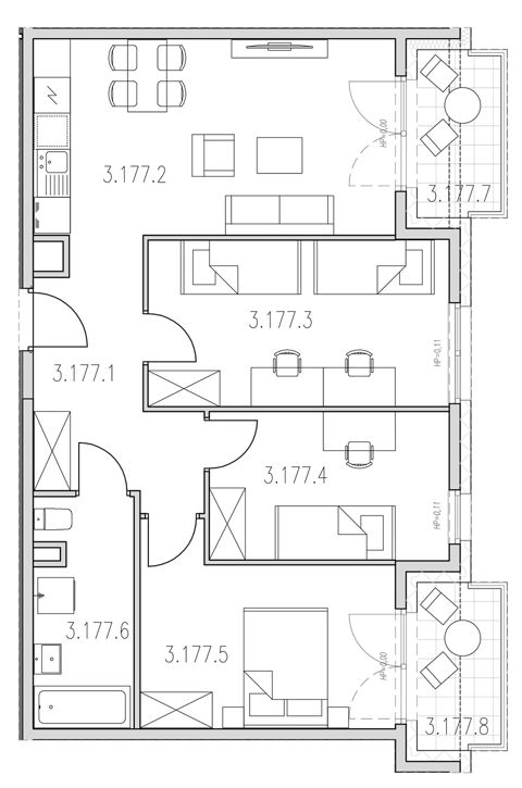 Plan 4 pok. 71m²