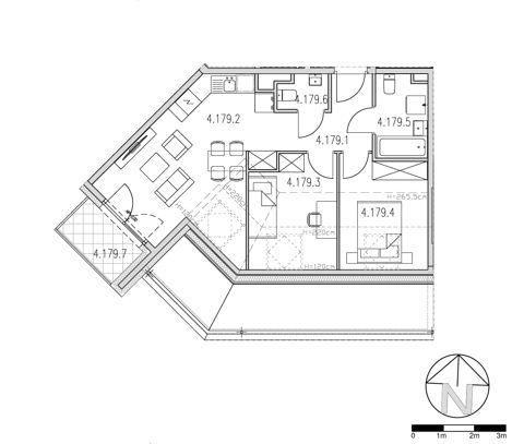 Plan 3 pok. 46m²
