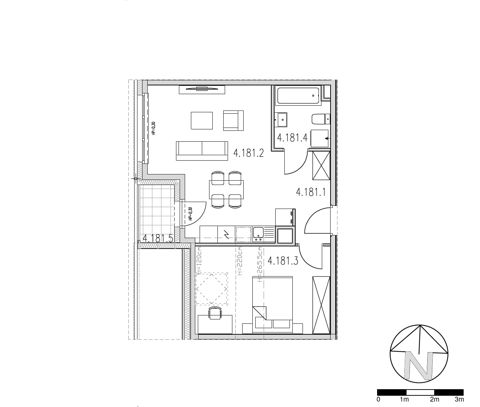 Plan 2 pok. 42m²