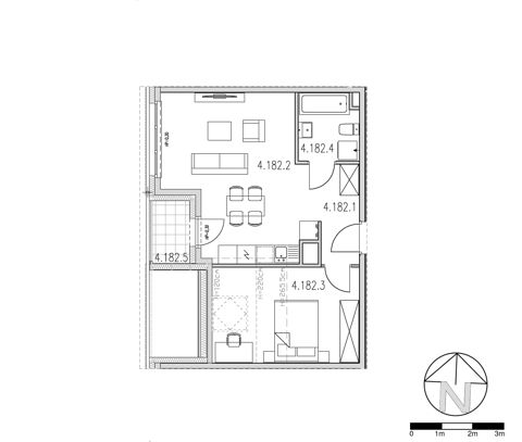 Plan 2 pok. 42m²