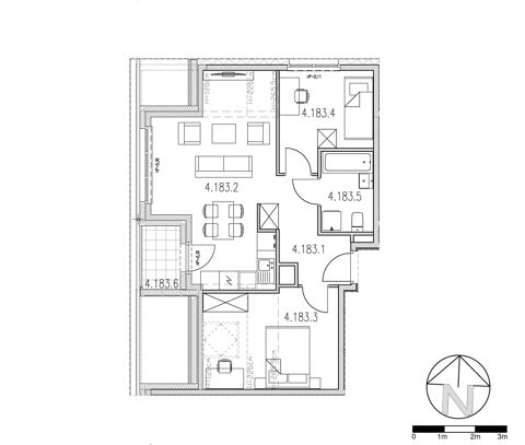 Plan 3 pok. 50m²