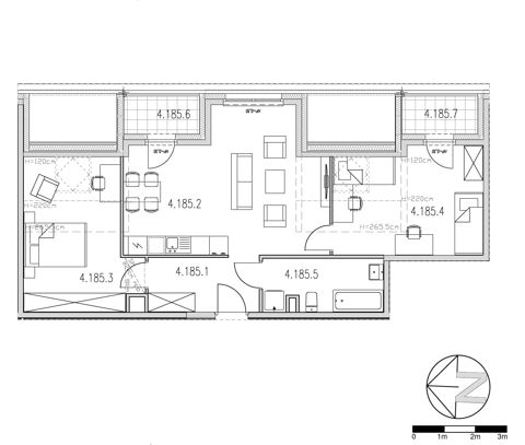 Plan 3 pok. 65m²