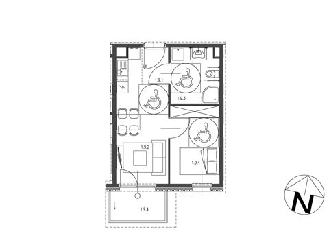 Plan 2 pok. 35m²
