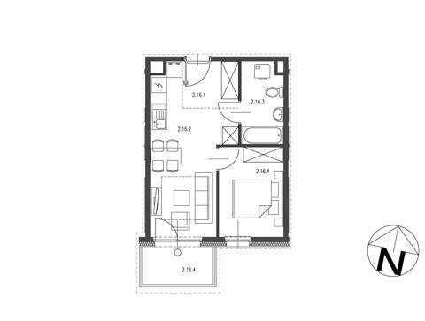 Plan 2 pok. 35m²