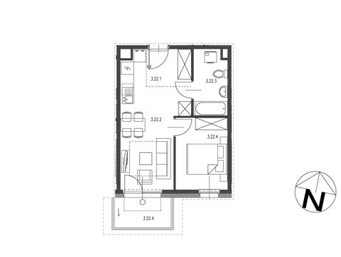 Plan 2 pok. 35m²