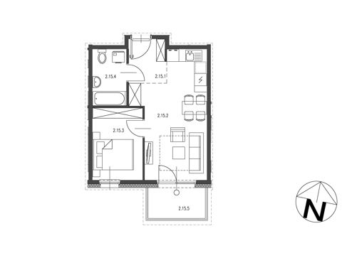Plan 2 pok. 36m²