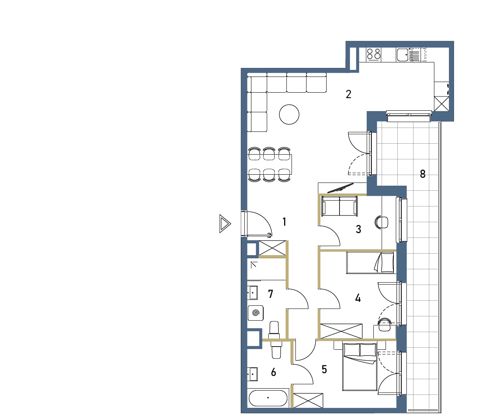 Plan 4 pok. 82m²