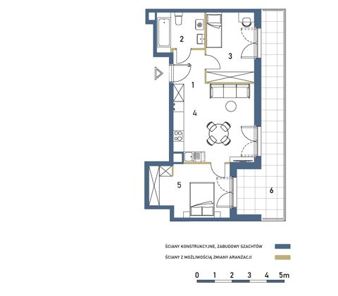 Plan 3 pok. 54m²