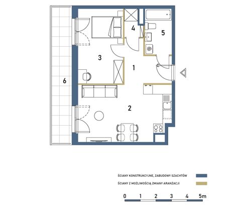 Plan 2 pok. 49m²