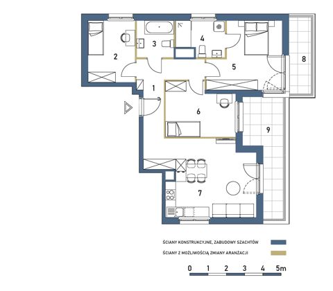 Plan 4 pok. 82m²