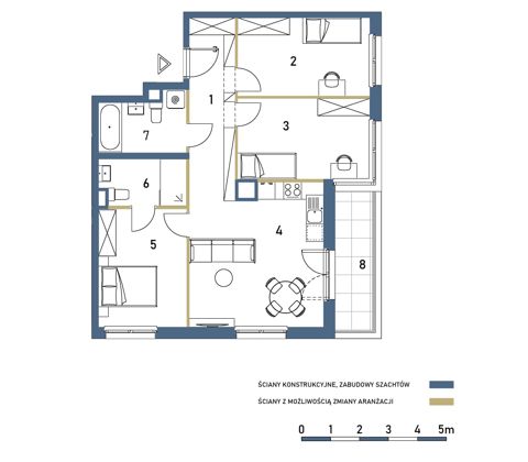 Plan 4 pok. 80m²
