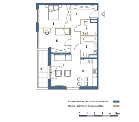 Plan 3 pok. 70m²