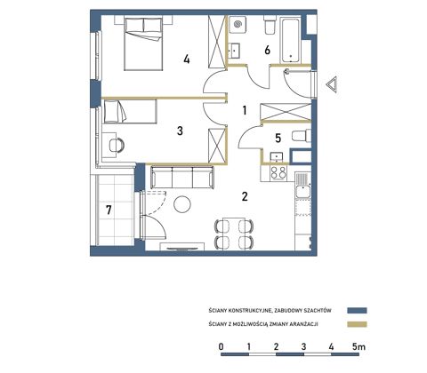 Plan 3 pok. 58m²