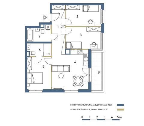 Plan 4 pok. 80m²