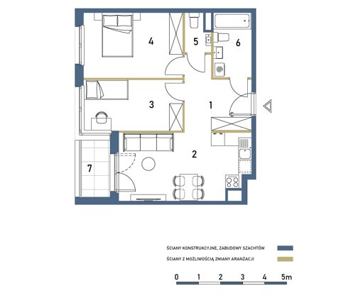 Plan 3 pok. 57m²