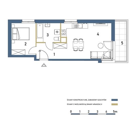 Plan 2 pok. 43m²