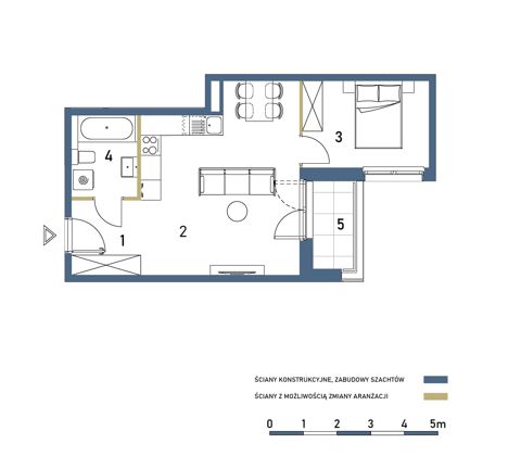 Plan 2 pok. 44m²