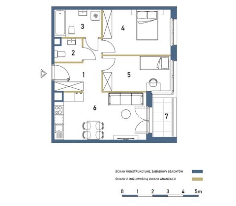 Plan 3 pok. 58m²