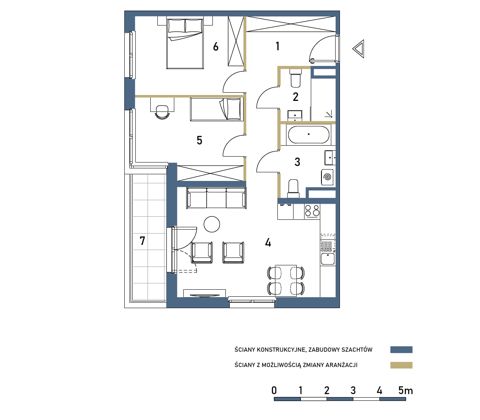 Plan 3 pok. 70m²