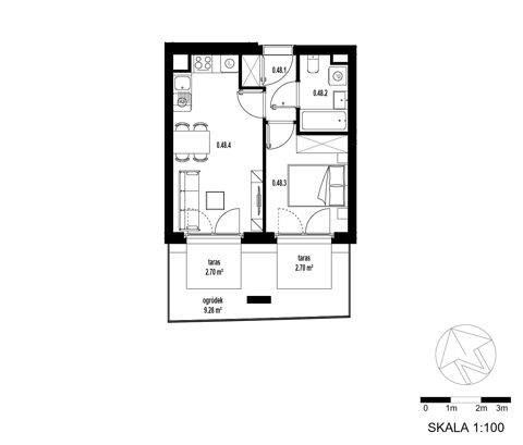 Plan 2 pok. 33m²