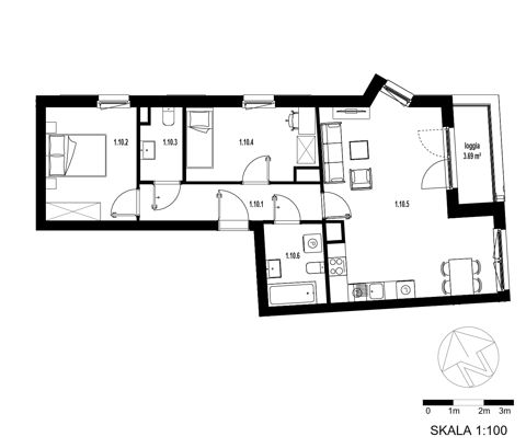 Plan 3 pok. 67m²