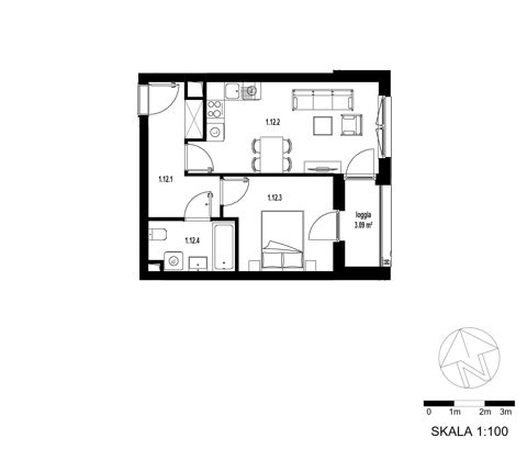 Plan 2 pok. 41m²