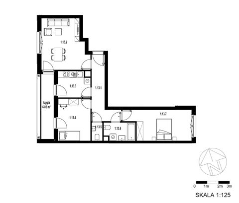 Plan 3 pok. 67m²