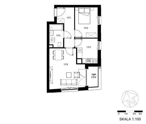 Plan 2 pok. 47m²